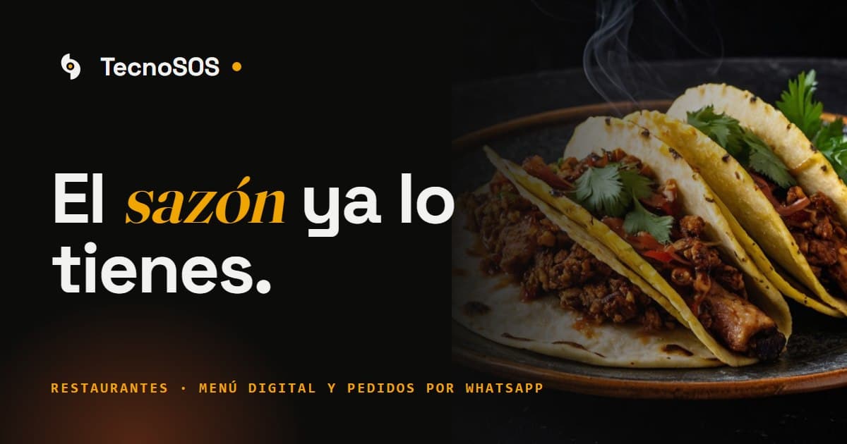 Vista de la página para restaurantes